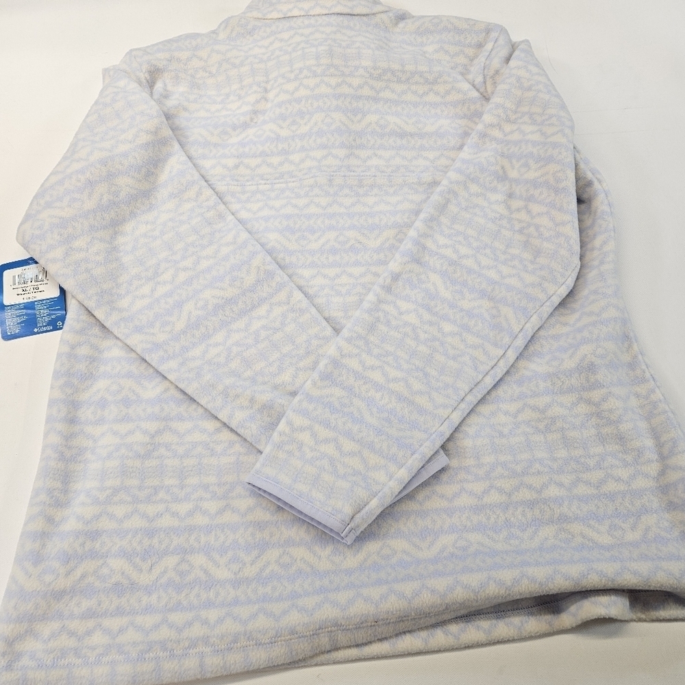 Columbia Women's Benton Springs Printed Fleece Jacket White Blue NwT Size XL - Picture 6 of 6